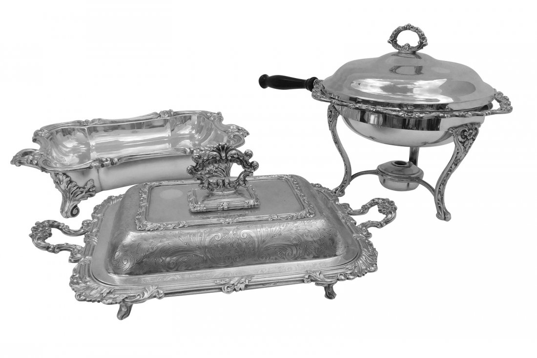 Three Silverplated Serving Dishes (1 of 9)