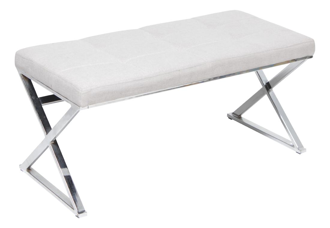 Chrome X Upholstered Bench (1 of 6)