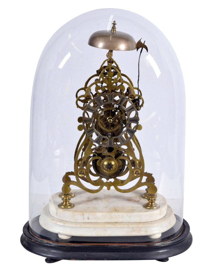 Skeleton Clock On Marble Base (1 of 8)