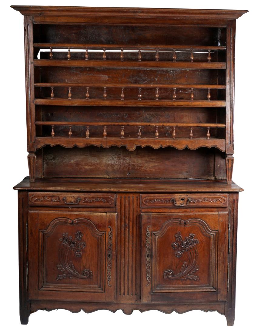 French Provincial Walnut Vaisselier (1 of 6)