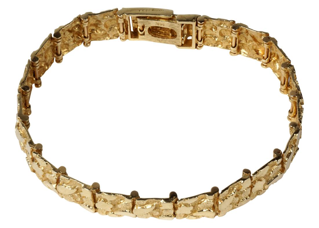 14k Yellow Gold Nugget Bracelet (1 of 3)