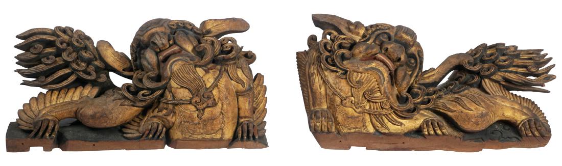 Antique Chinese Wood Temple Carvings (1 of 5)