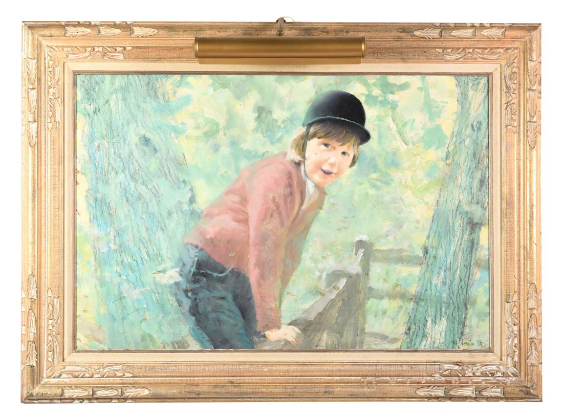 Thorton Utz Oil on Canvas Child in Riding Gear (1 of 4)