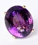 Ladies 14k Gold & Amethyst Cocktail Ring Sz 6 - 2