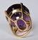 Ladies 14k Gold & Amethyst Cocktail Ring Sz 6 - 4
