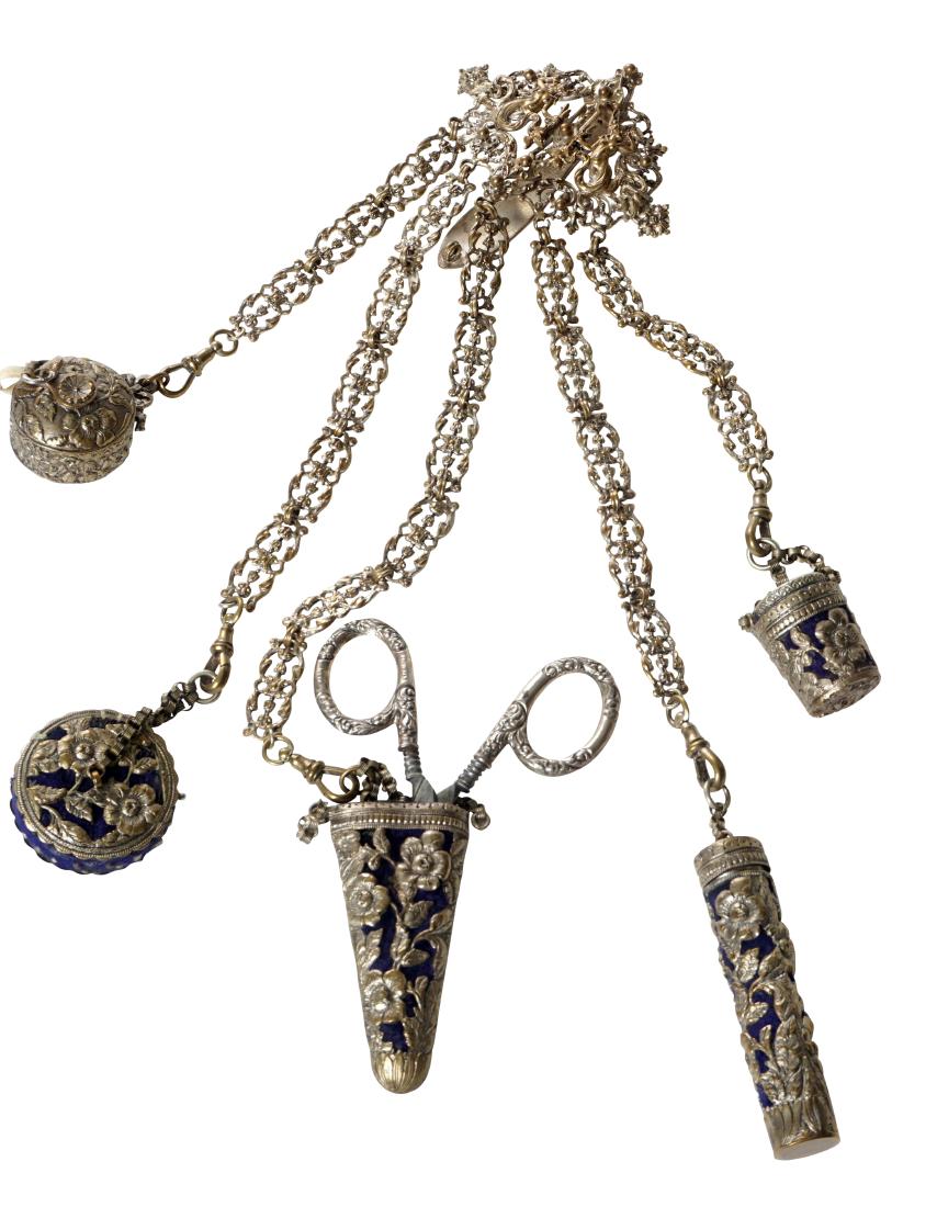 Silver Plated Chatalaine With Five Implements (1 of 7)