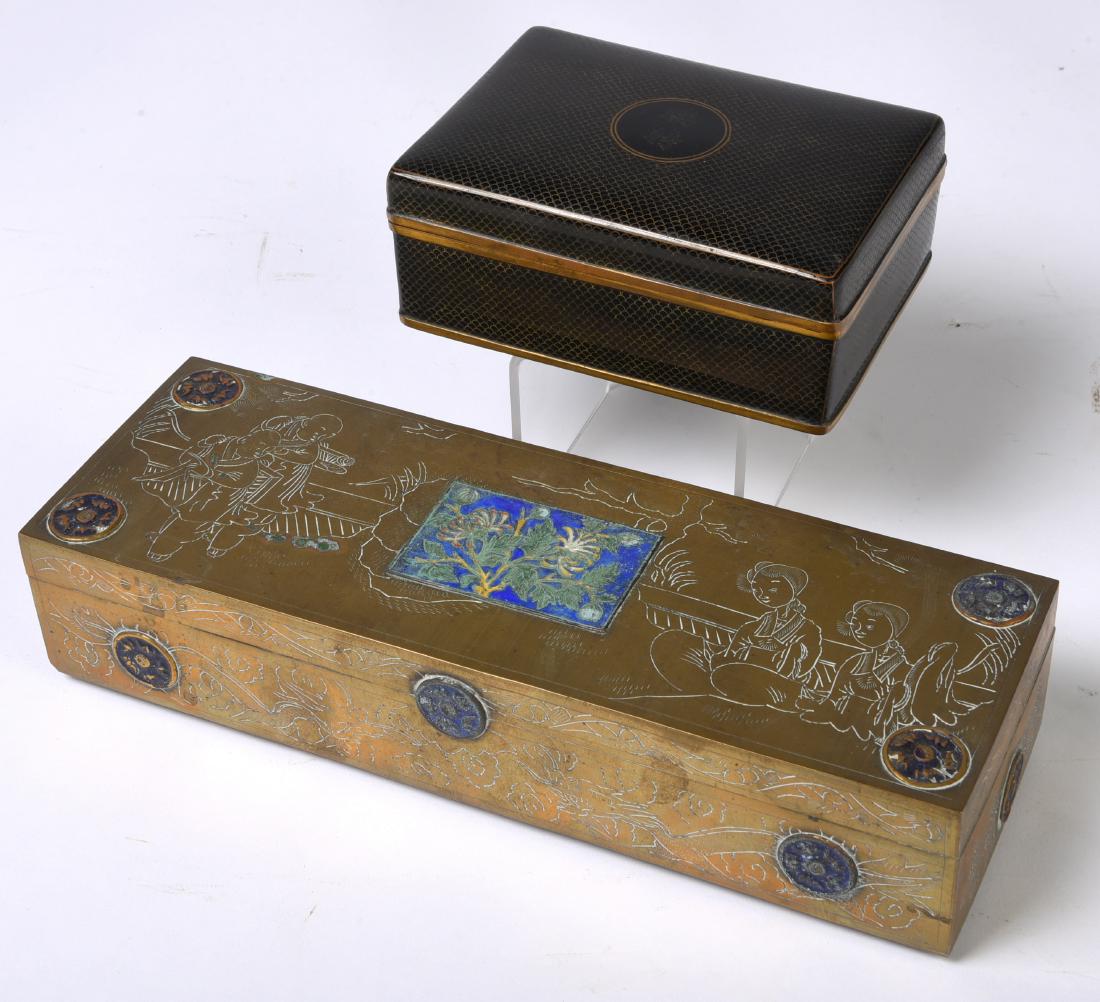 Two Chinese Dresser Top Boxes (1 of 6)