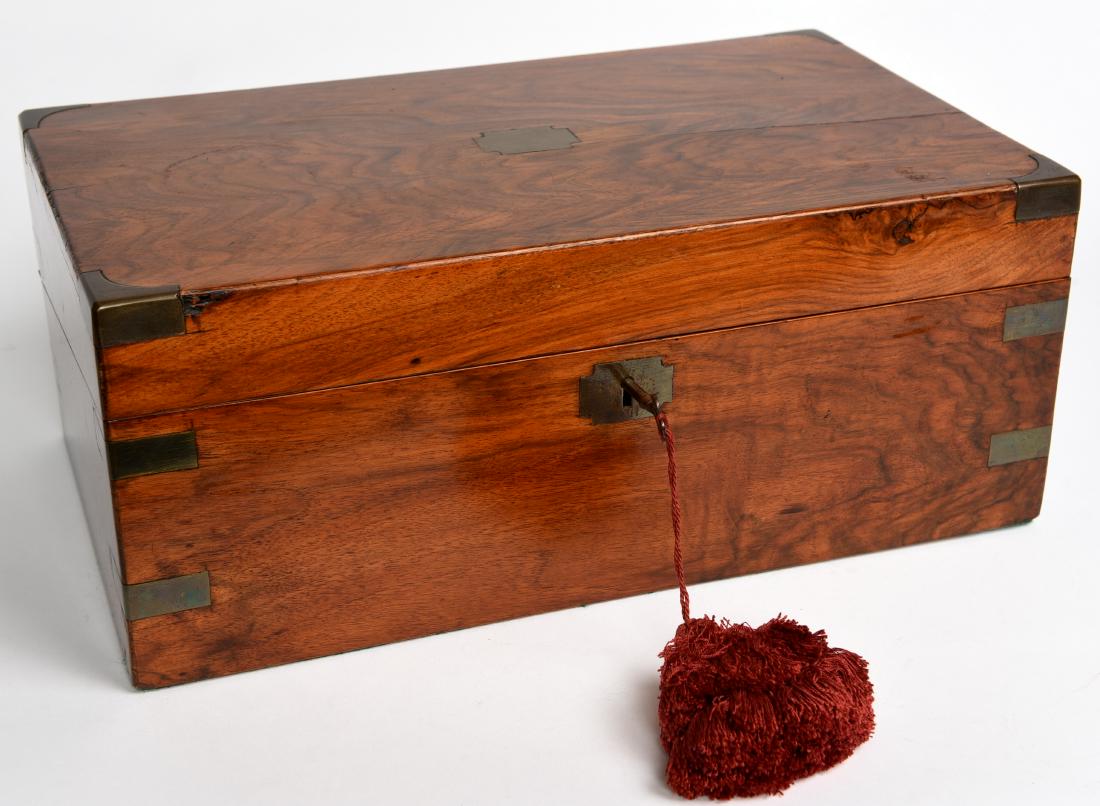 19th C English Burled Walnut Lap Desk (1 of 4)