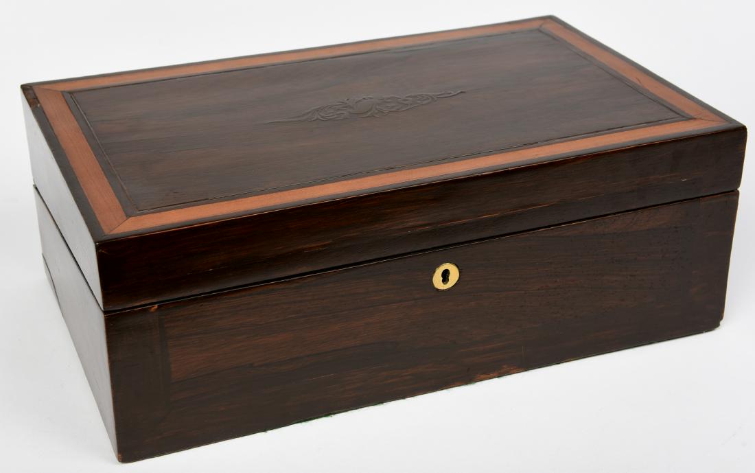 19th C English Rosewood Lap Desk (1 of 8)