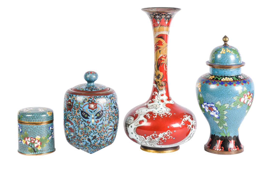 Lot of Four Cloisonné Items (1 of 5)