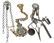 Three Belt Clips With Implements