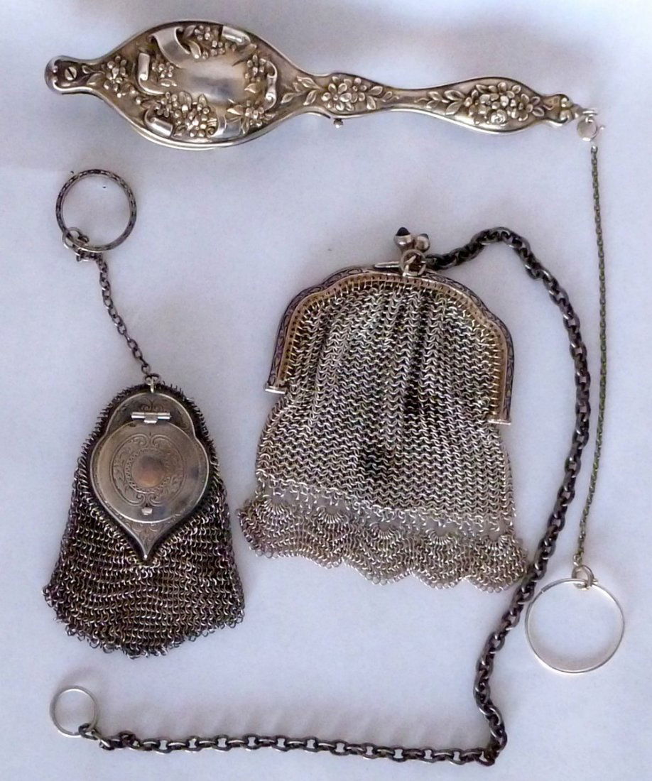 Two Silver Coin Purses and a Lorgnette (1 of 9)