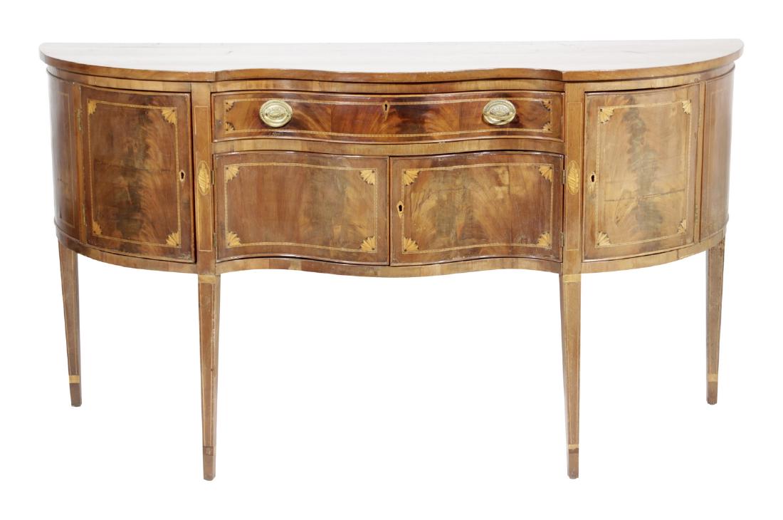 George III Inlaid Mahogany Sideboard (1 of 9)
