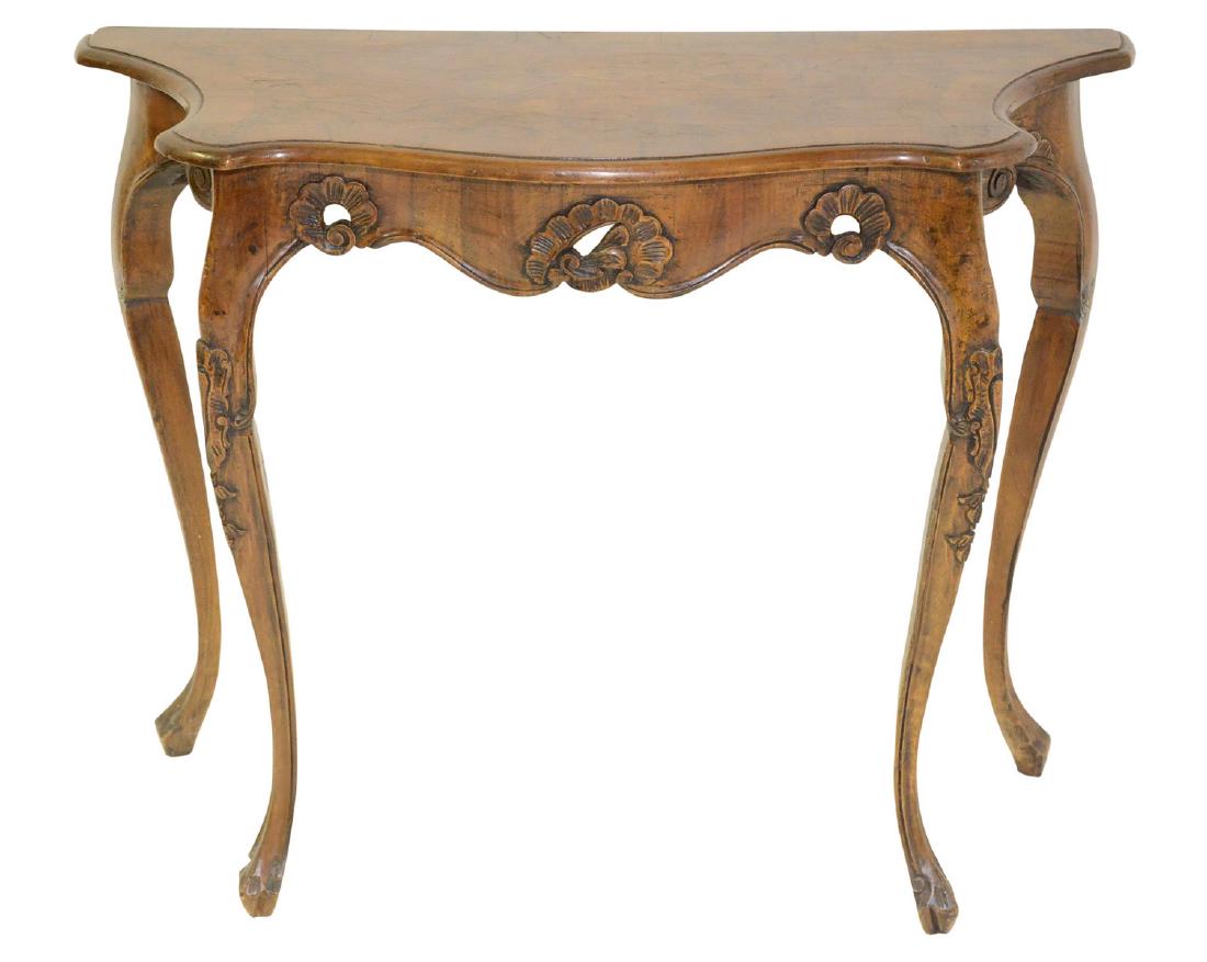 Provincial Louis XV Style Walnut Side Table (1 of 9)