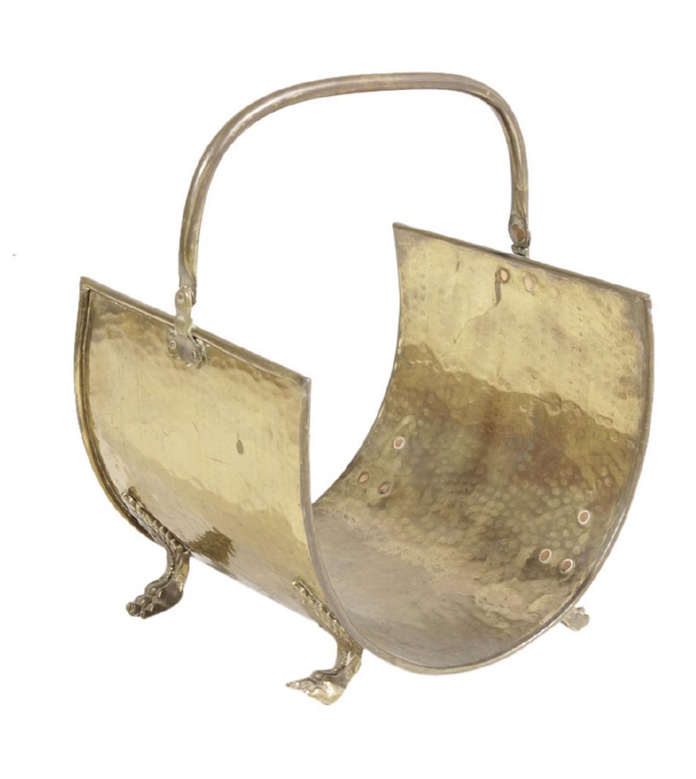 Brass Log Holder/Magazine Rack (1 of 5)