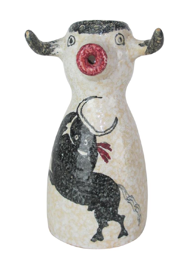 Spanish Pottery Bull Pitcher (1 of 5)