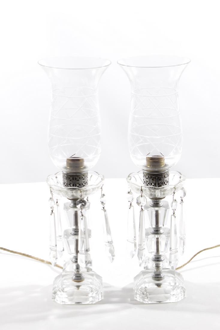 Pair Glass Boudoir Lamps (1 of 6)