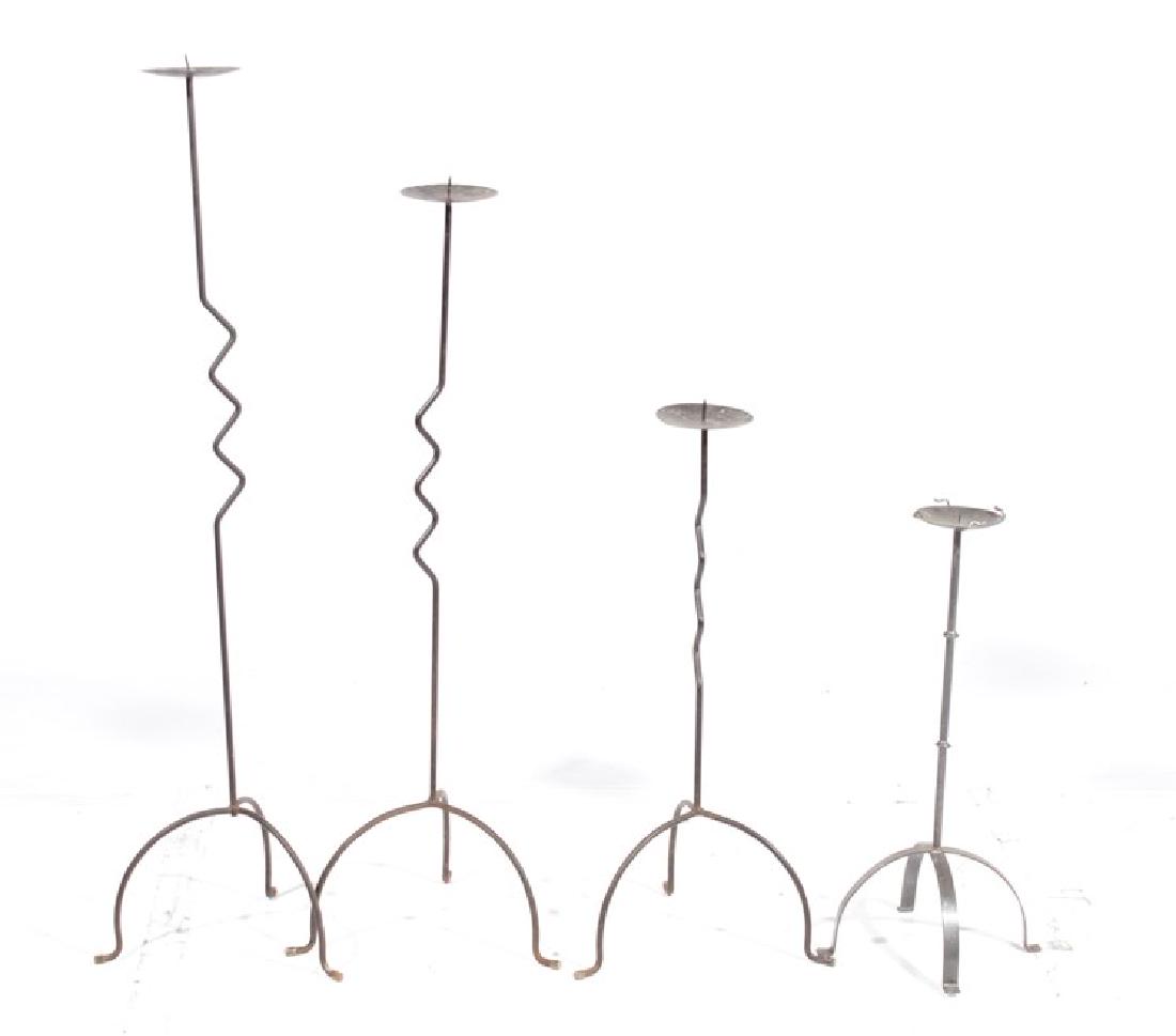 Set of Wrought Iron Floor Candelabra (1 of 5)