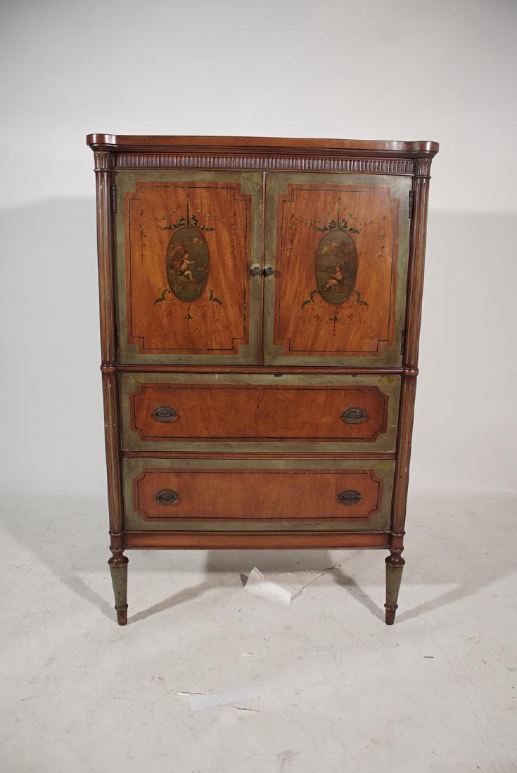 Louis XVI Style Painted Cabinet (1 of 12)