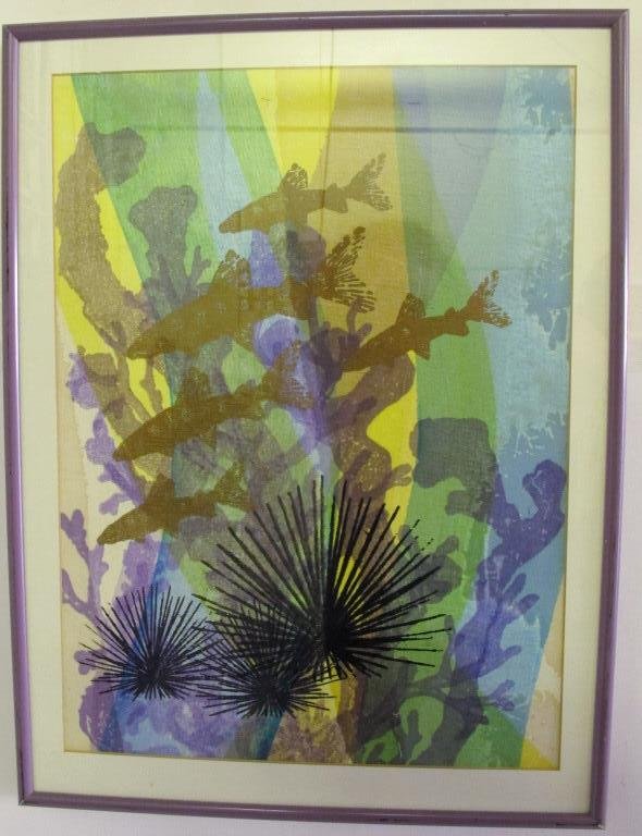 Tillett, Jim (American) Silkscreen Fish Swimming (1 of 8)