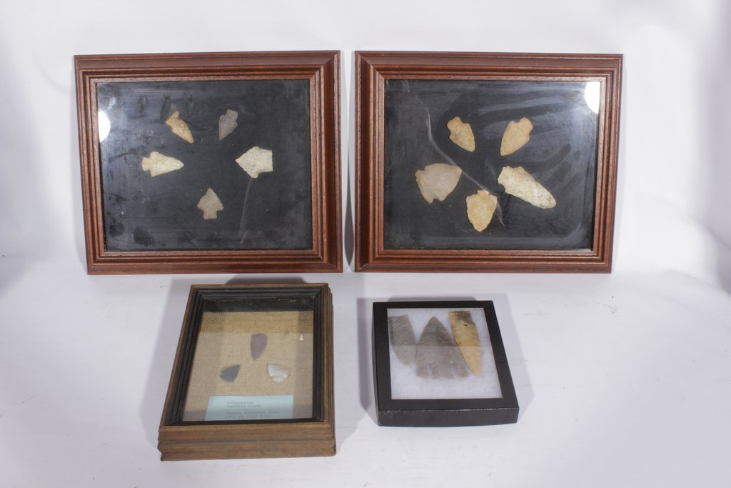 Miscellaneous Lot of 4 Framed Arrowheads (1 of 5)