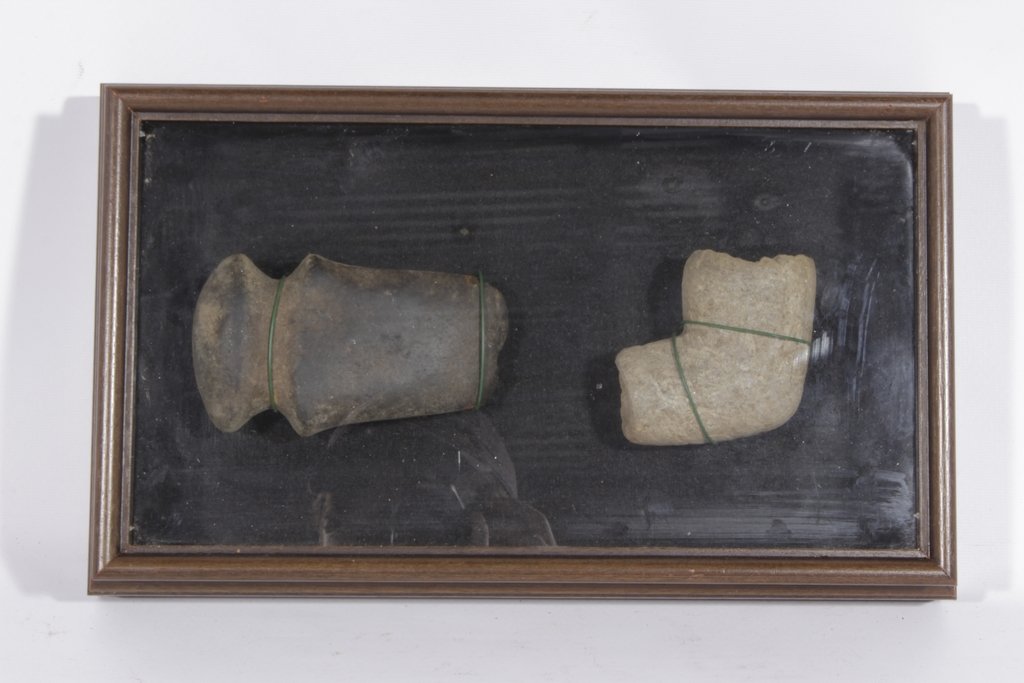 Framed Collection Of Two Native American Stone Obj (1 of 3)