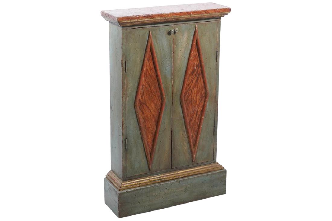 Italian Painted Two-Door Console Cabinet (1 of 5)