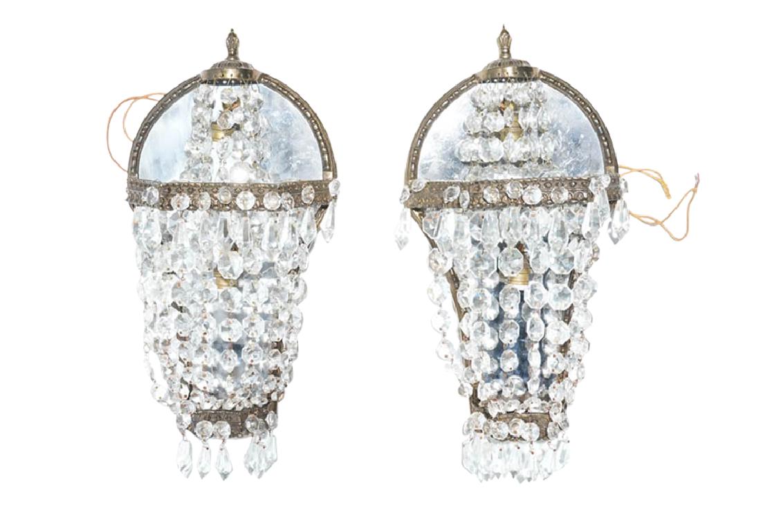 Pair of Crystal Prison Wall Sconces (1 of 4)