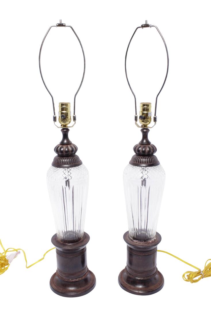 Pair Glass Urn Lamps (1 of 6)