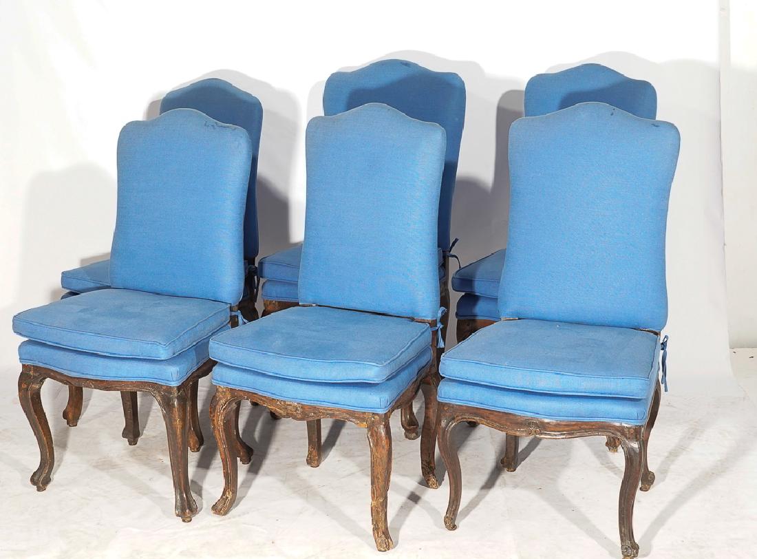 Set of Six Italian Louis Xv Style Side Chairs (1 of 6)