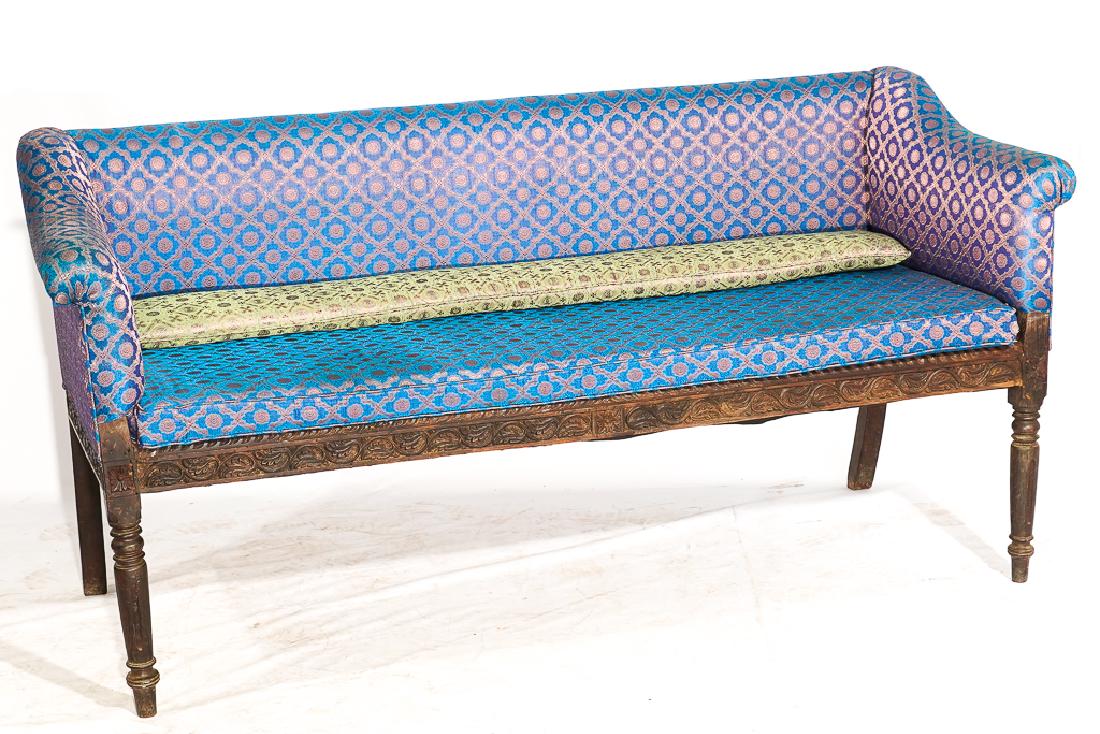 Anglo-Indian Carved Wooden Sofa (1 of 6)