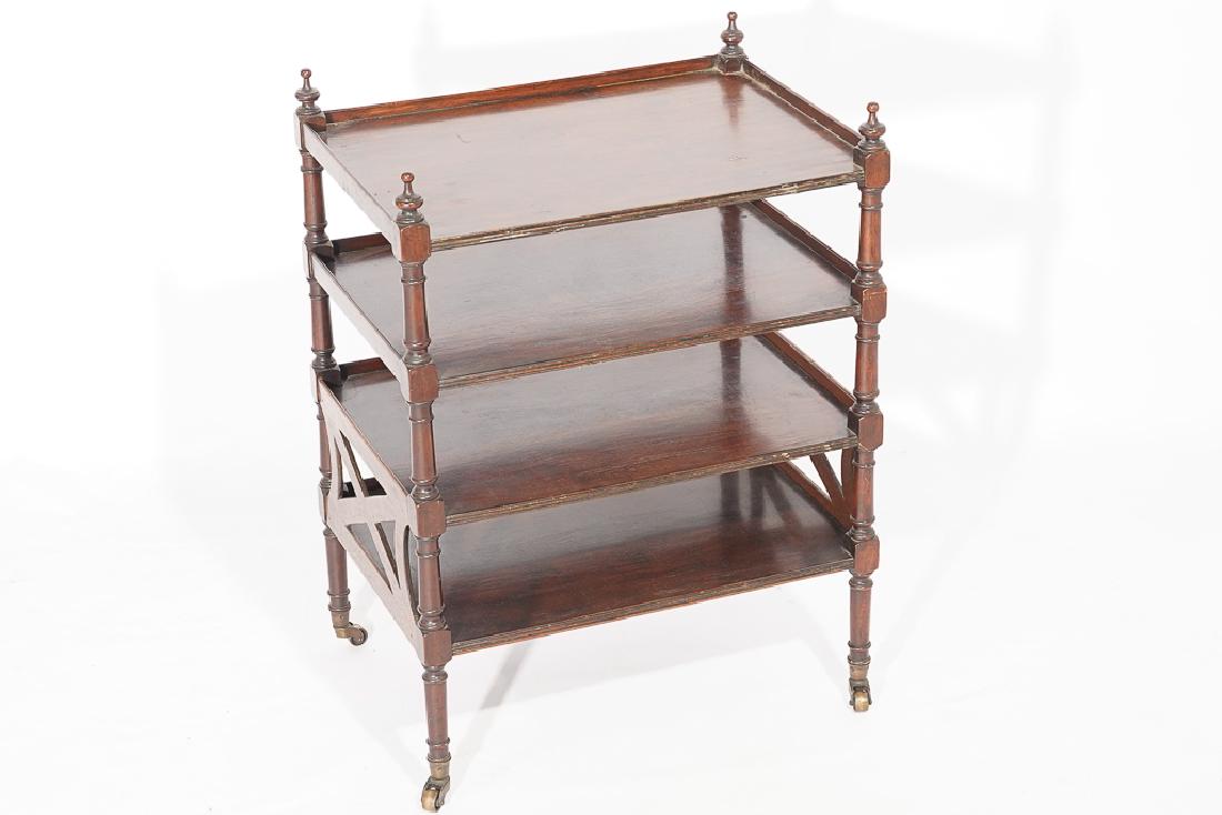 Mahogany Four Tier Trolley Stand (1 of 7)