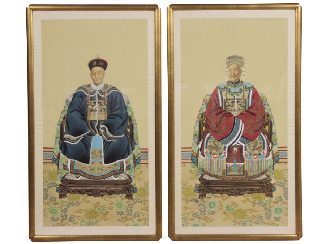 Pair Chinese Ancestor Portraits (1 of 7)