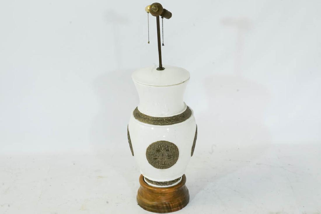 Mid Century Asian Ceramic Vase Mounted As A Lamp (1 of 7)
