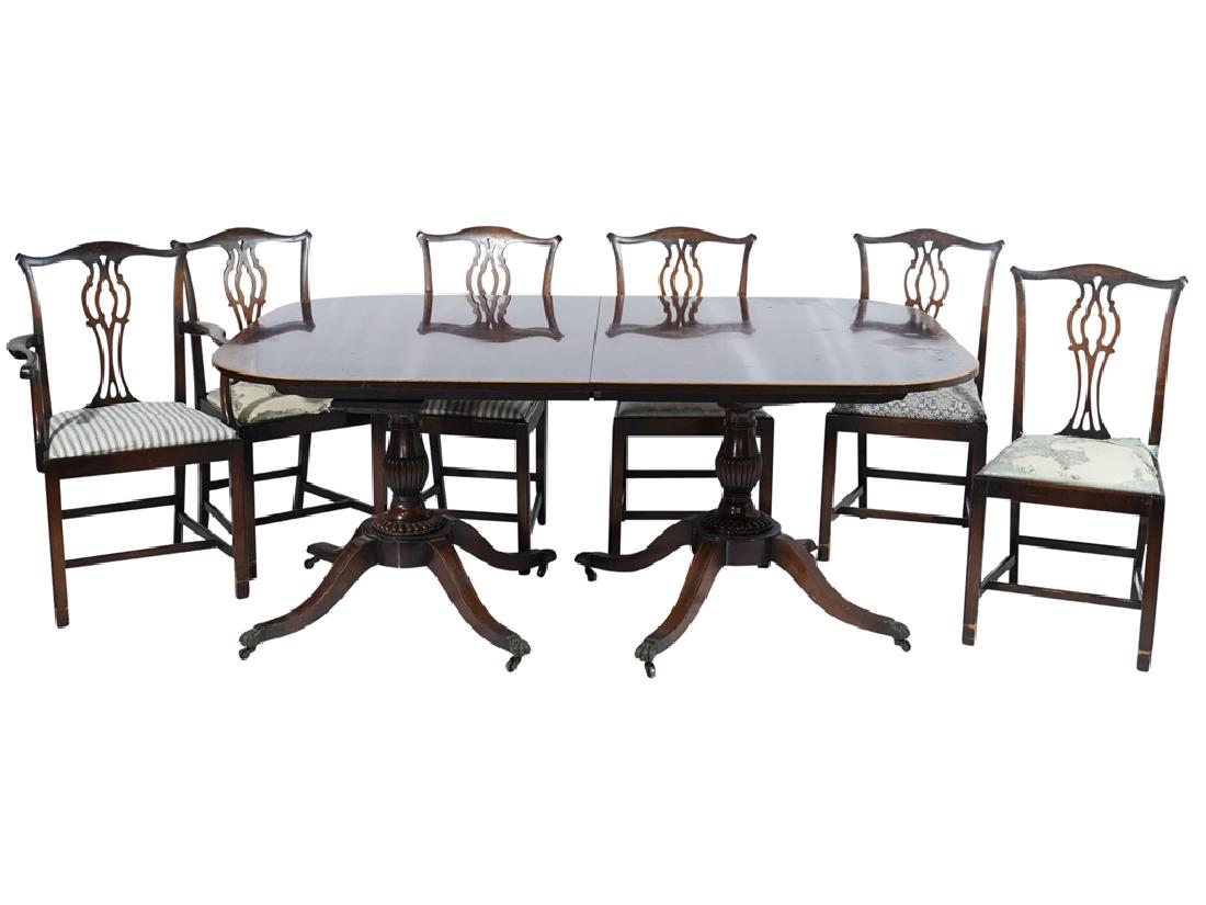 Style Dining Room Table And 8 Chairs
