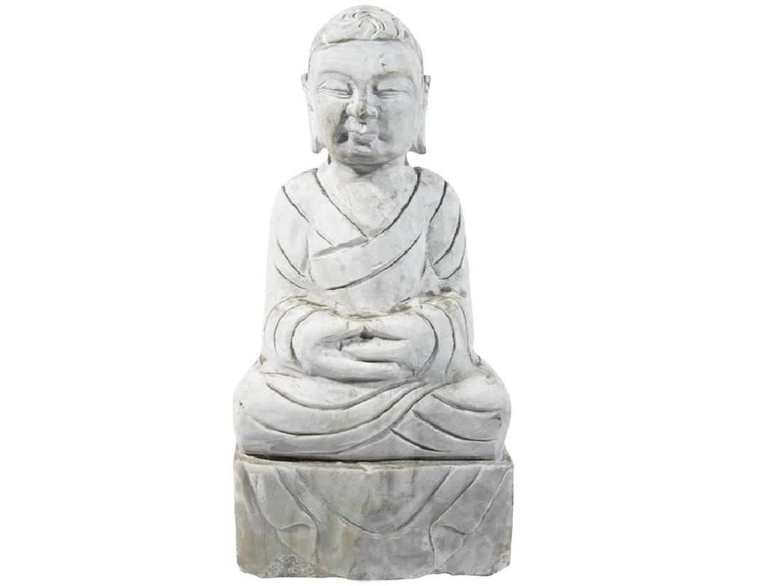 Old Chinese Marble Buddha (1 of 9)