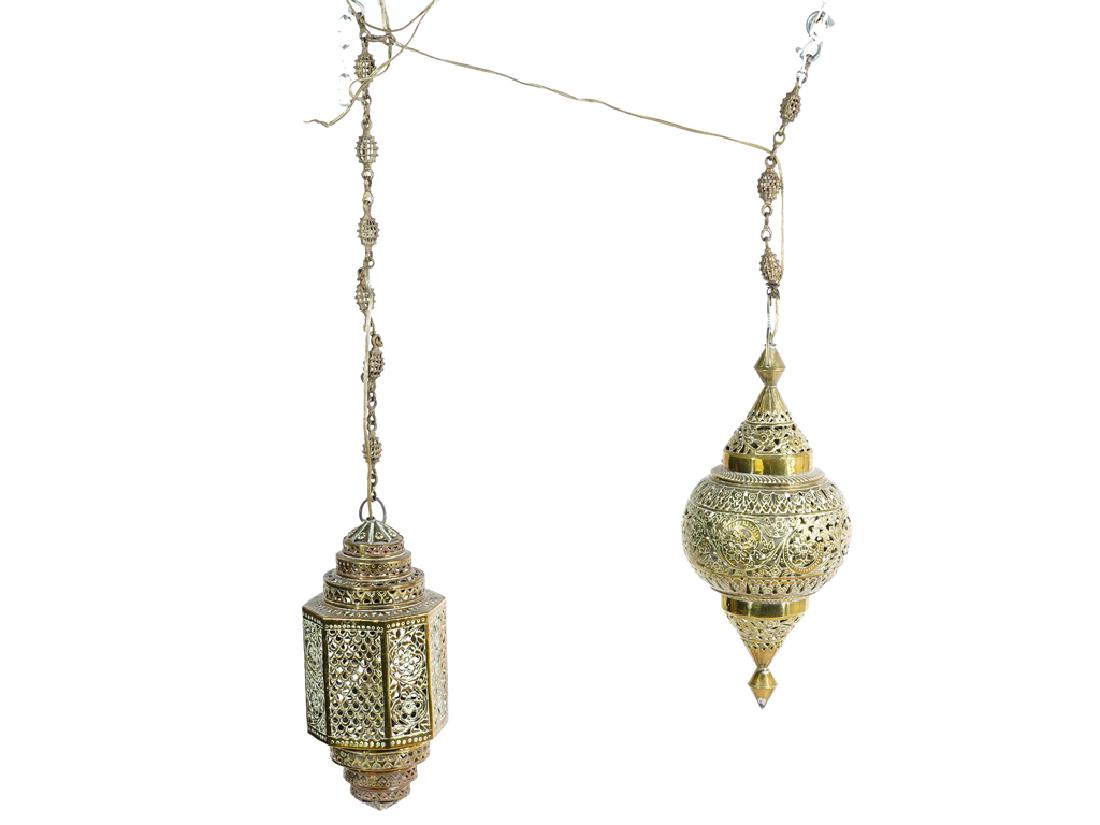 Two Moroccan Brass Pendant Lanterns (1 of 7)