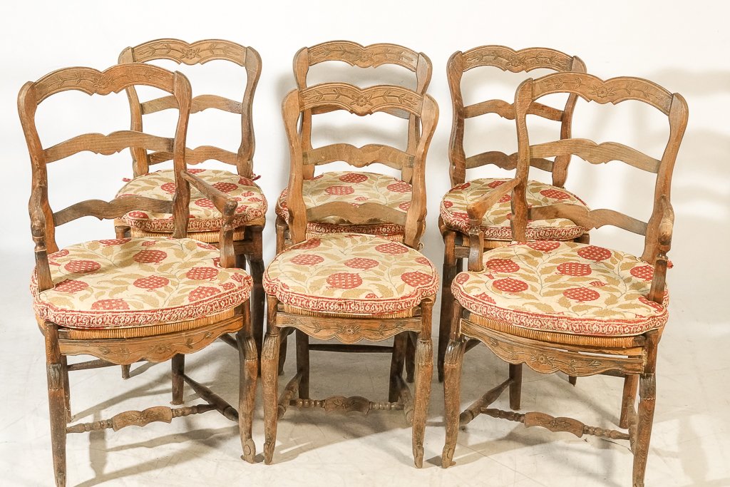 Set of Six French Provincial Style Dining Chairs (1 of 14)