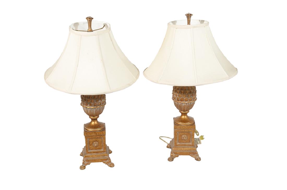 Pair Designer Pineapple Lamps (1 of 10)