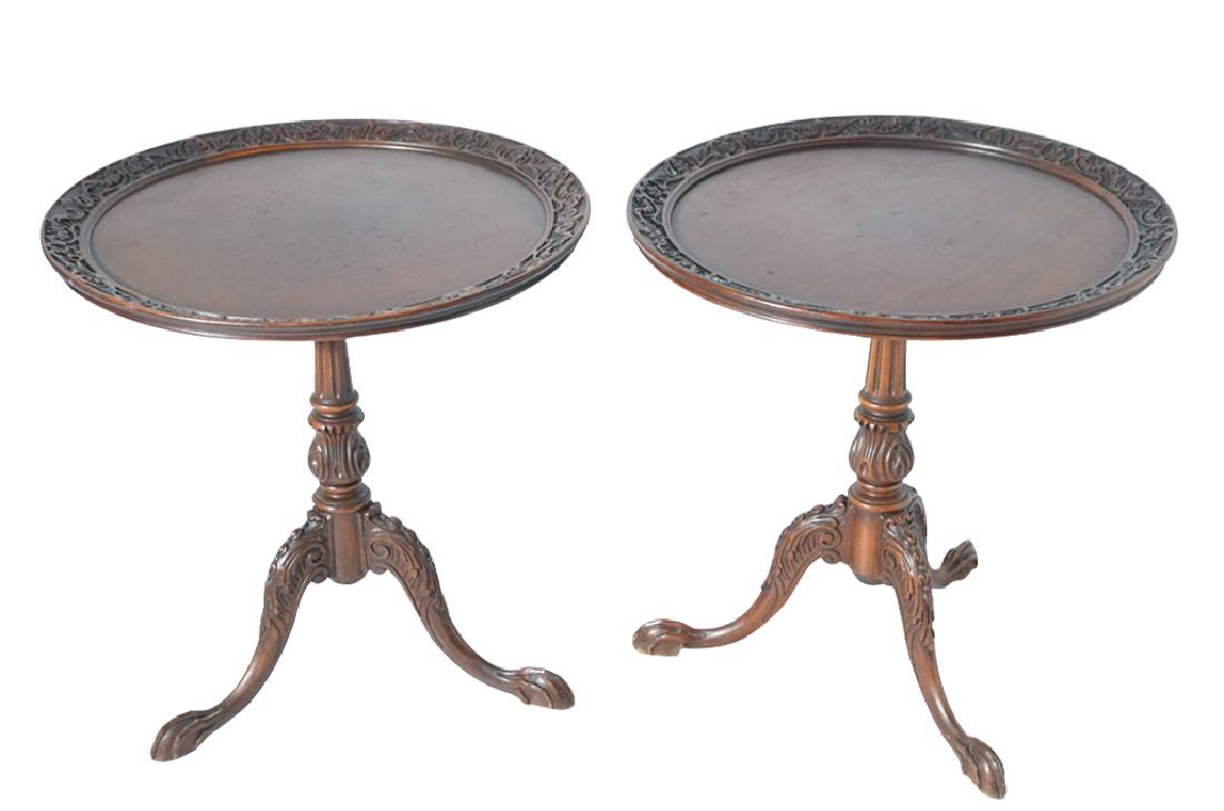 Pair Georgian Style Mahogany Tables (1 of 8)