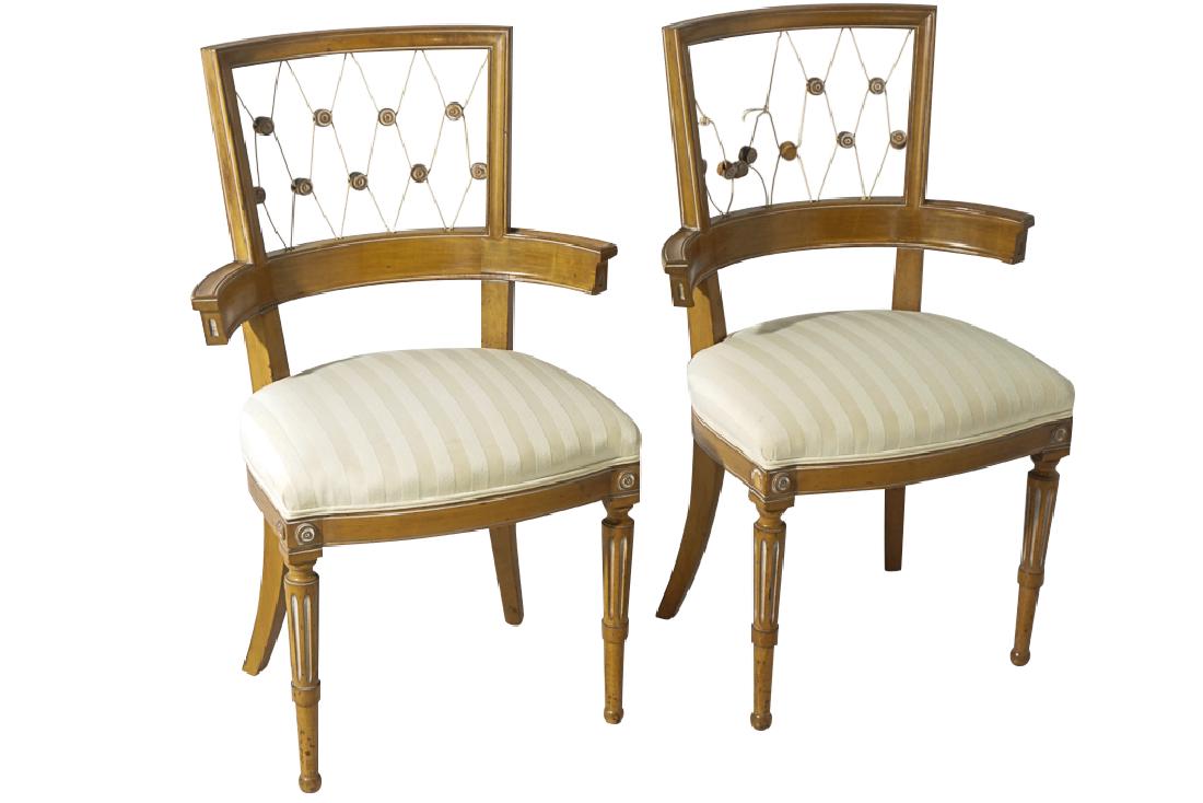 Pair Italian Neoclassical  Style Armchairs (1 of 14)