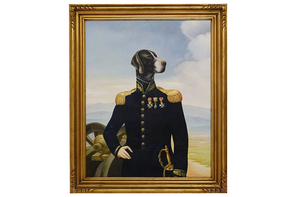 Whimsical Dog Portrait, in Uniform (1 of 11)