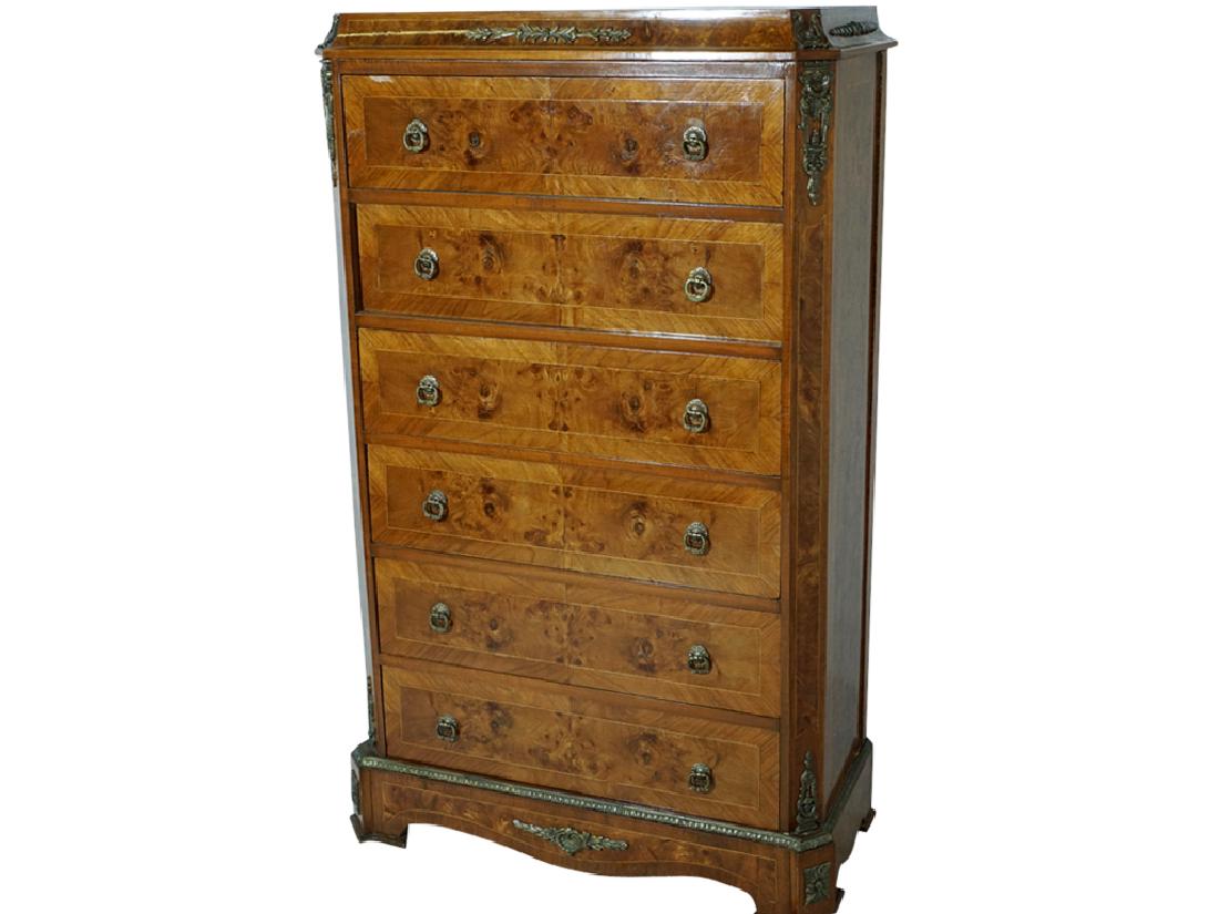 French Style Marquetry Tall Chest (1 of 12)