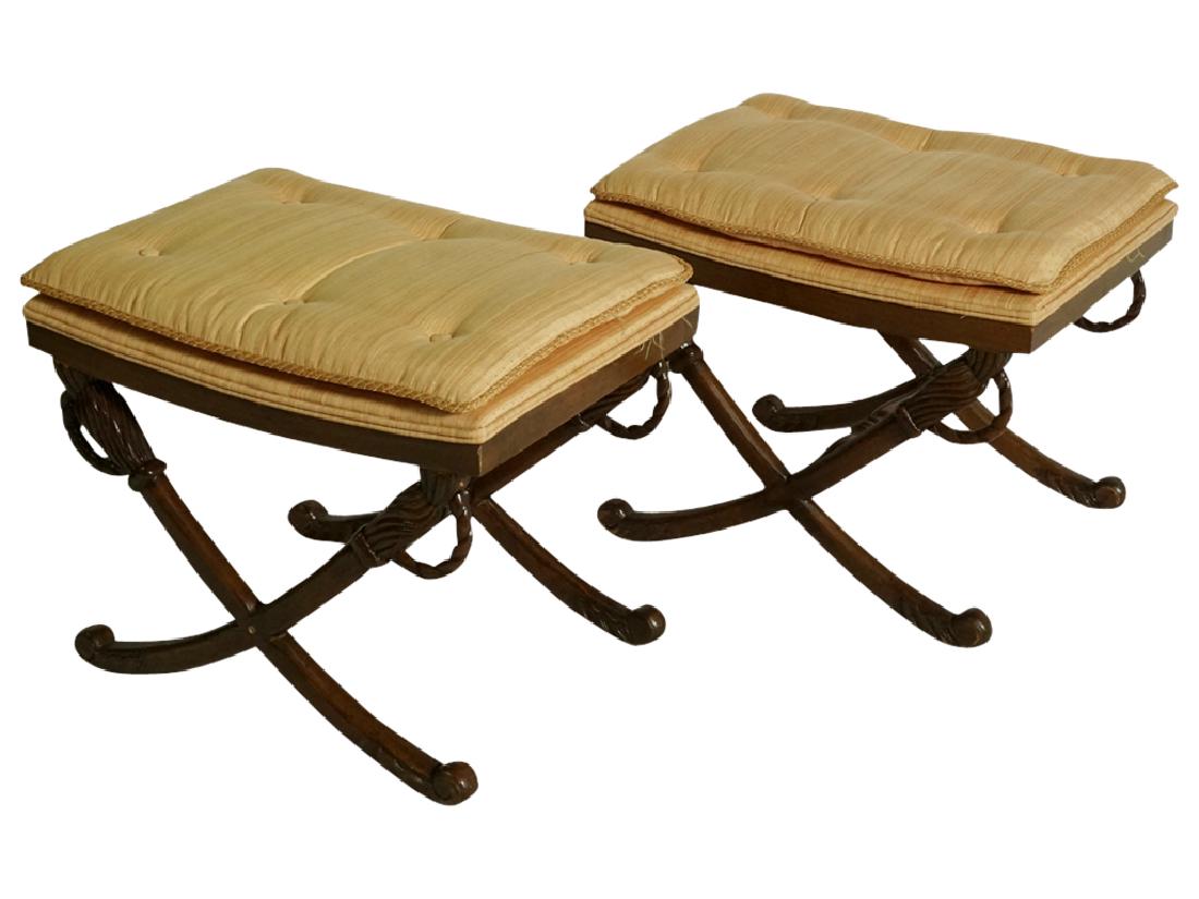 Pair Empire Style Stools (1 of 7)