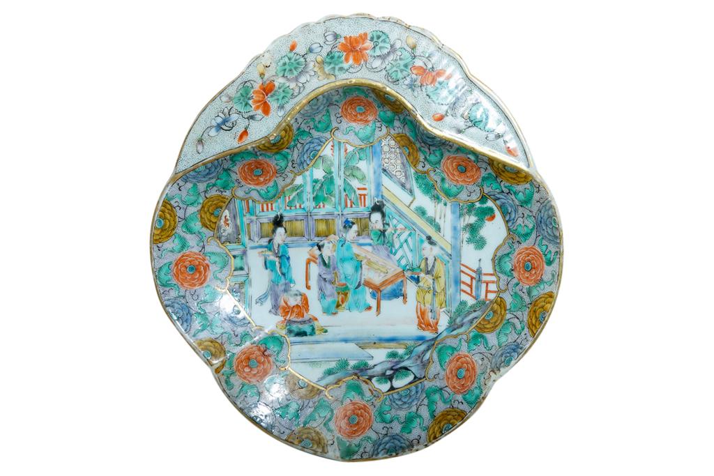 Antique Chinese Porcelain Lobbed Dish (1 of 8)