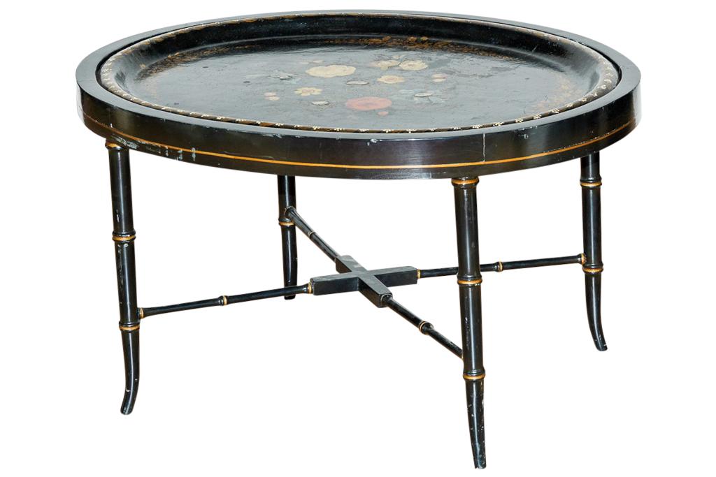 Antique Paper Mache Tray on Stand (1 of 7)