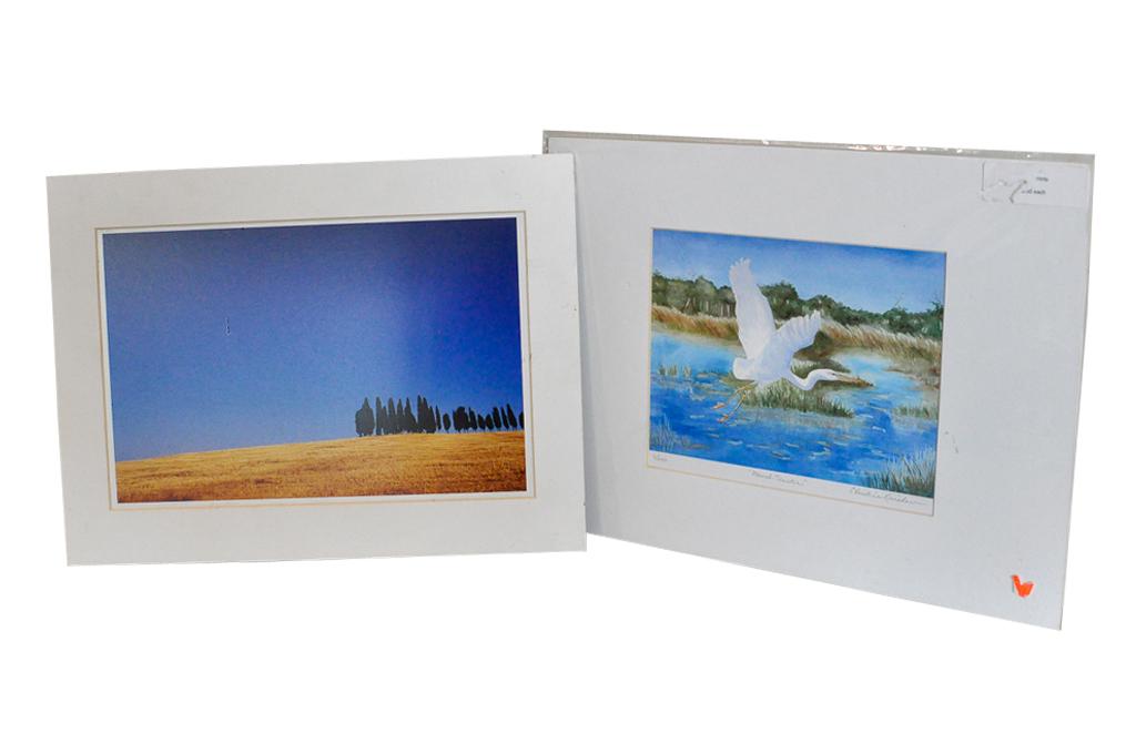 Two Prints Signed and Numbered: One titled "March Hunter'' and labeled on verso "Certificate of Authenticity, edition size 250 signed and numbered prints. This limited edition print has been reproduced from an original watercolor pa