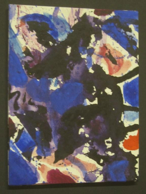 SAM FRANCIS (1923-1994): Mixed colors on panel. 5.5" X 7"H Mounted in black shadow box frame.