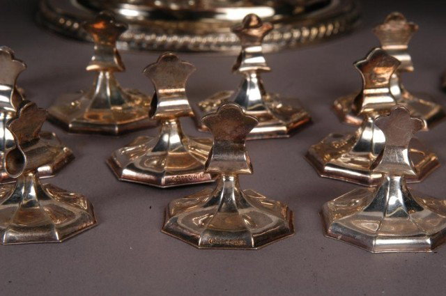 GROUP OF SILVER PLACE MARKS:: Each 1.25"H