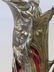 156: ART NOUVEAU CRANBERRY GLASS & SILVERPLATE PITCHER: - 3